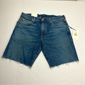 Citizens of Humanity Adler‎ Revel Blue Denim Short Mens Size 32 Raw Hem NEW